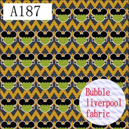 50cm*145cm 4 Way Stretch Spandex Knit Halloween Printed Bullet Texture Liverpool Fabric For Baby Head Wrap A187