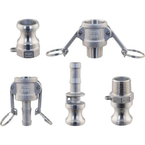 1/2'' DN15 Camlock Adapter Coupler Fitting SS304 Stainless Steel Quick Disconnect For Hose Pumps Fittings