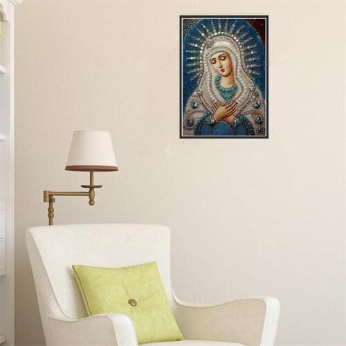 Diamond Mosaic Full Drill Square Icon Religion Diamond Rhinestone Painting With Embroidery Diamonds Mary Virgin J5Z3