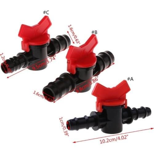Fish Tank Double Tap ABS 12mm/16mm Water With Valve Adjustable Aquarium Supplies