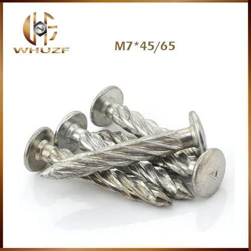 Free shipping 20PCS-M7*45/65 Compression of the Screw Thread, Screw Nails, a New Type of Expansion Nails, Pull Burst Nail