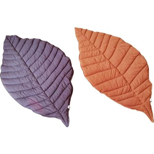 Baby Cotton Play Mat Crawling Carpet Leaf Shape Kids Room Floor Rug Game Pad Playmat Child Bedroom Nursery Decor