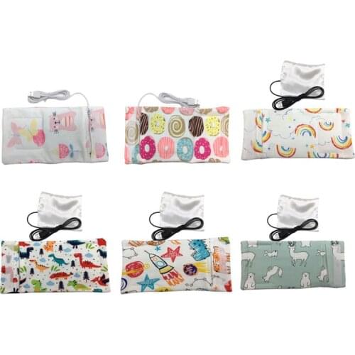 Travel Stroller USB Milk Water Warmer Insulated Bag Baby Nursing Bottle Heater 6 Colors