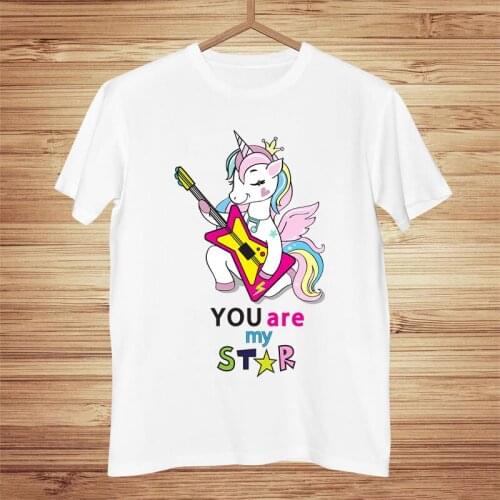 Rainbow Horse Unicorn Short Sleeve Summer Woman Casual T-shirts Anime Graphic Loose And ComfortableT Shirts Tops