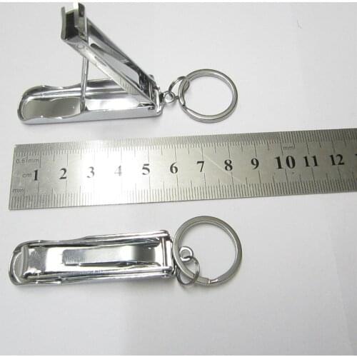 EDC Gadget Fold Fingernail Clipper Toenail Toe Nail Cutter Scissor Trimmer Keychain key ring Manicure Pedicure Foldable Tool