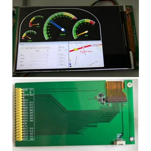 IPS 4.3 inch 61P 16.2M TFT LCD Screen with Adapter Board LG4573B Drive IC 18/24Bit RGB+SPI Interface 480(RGB)*800