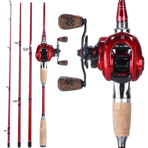 Sougayilang 2.1-2.4m Fishing Combo Casting Fishing Rods and 9+1BB 8 :1 High Speed Gear Ratio Reels Casting Fishing Reel Sets