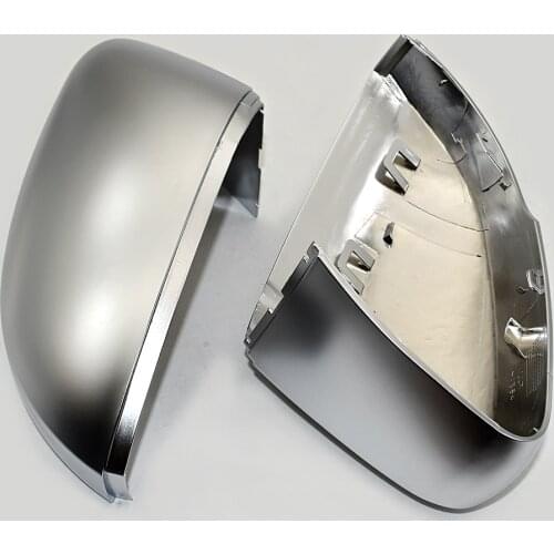 For Volkswagen VW Polo 6R 6C Side Wing Mirror Covers Caps Silver Matt chrome Brushed Aluminum 2010 2011 2012 2013 2014 2016 2017