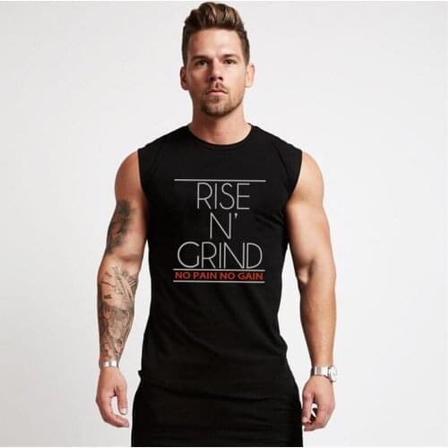 Compression Vest Men Gym Clothing Fitness Tank Top Cotton Bodybuilding Stringer Tanktop Muscle Singlets Workout Sleeveless Shirt
