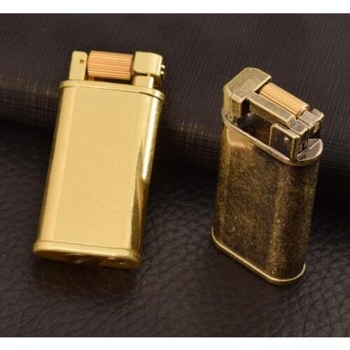 Yubang Copper kerosene lighter typhoon arm lifting roller nostalgic old style creative mens gift