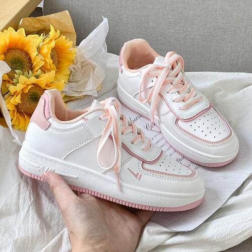 2021 spring and autumn new small white shoes for womens versatile student leisure sports trend board shoes street shooting
