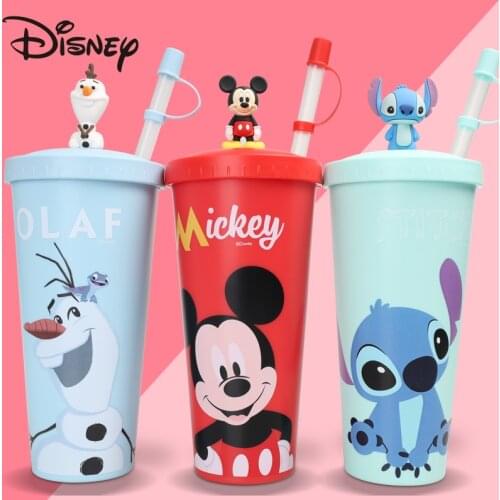 Disney Original Stiller Mickey Olaf cartoon cute large capacity sippy cup cold drink children sippy cup boys and girls