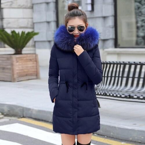 Fake fur Parkas long Women Winter Coat Cotton Winter Jacket Womens Outwear Parkas for Women Hooded Winter Coat Female Jacket