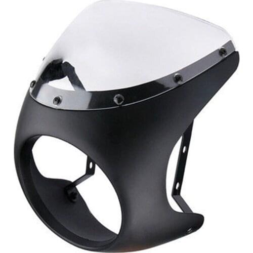 Motorcycle 7'' Headlight Retro Handlebar Fairing Windshield For Harley Touring Cafe Racer Old School Bobber Touring Custom