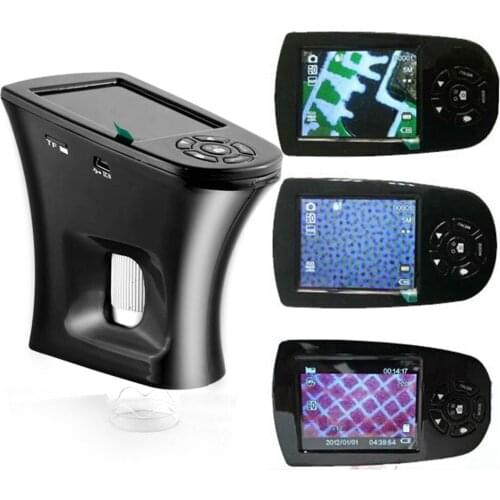 Portable 20x-500x 720P/1080P Digital LCD Screen USB Video Microscope with 8 LED