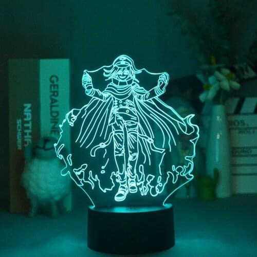 Cool 3D Lamps for Bedside Table Art Deco Danganronpa Kokichi Oma Figurine Lamparas Lighting Atmosphere Room Holiday Decoration