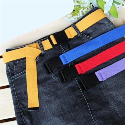 High Quality Fashionable Elastic Canvas Belts for Women Knitted Buckle Adjustable Belt Male Canvas Belts for Jeans 2021 NEW
