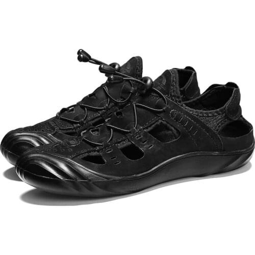 Mesh male shoe work para massage herren schoenen sandles 2020 zomer deportivas sandalias outdoor schuhe red breathable fashion