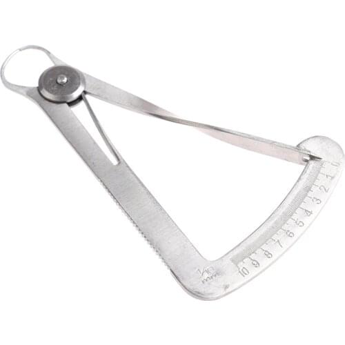 Stainless Steel Autoclavable Dental Gauge Caliper Dental Surgical Dentist Lab Dental Ruler 0-10mm Surgical Ruler Measuring Tool