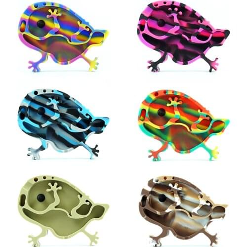 Silicone portable ashtray Lizard Shape Cigarette Ashtray outdoor or home for Tobacco Center for Assorted Silicone Soft Ashtray