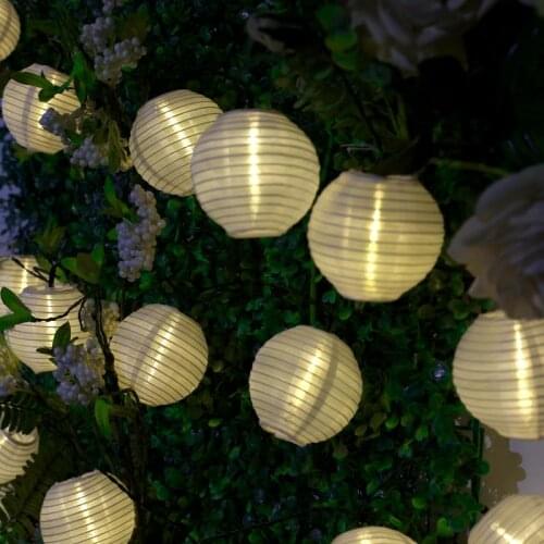 LED Warm White Light Solar String Light Garden Christmas Decor Lantern String Lights Waterproof Outdoor Party Lighting