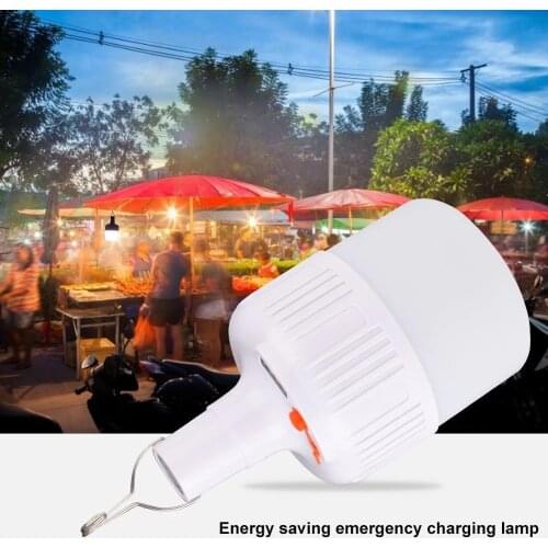 LED Light Bulb Solar Remote control Rechargeable Emergency Light Bulb Hook Night Light Outdoor Camping Fishing