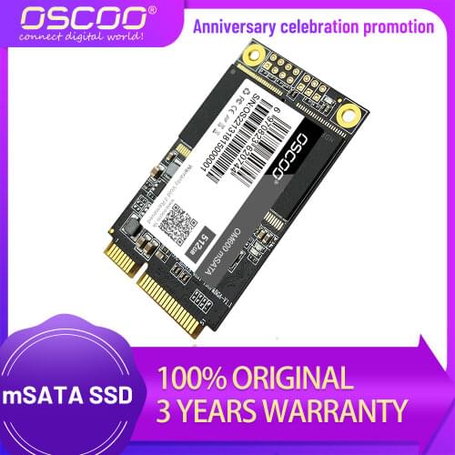 OSCOO 512GB MLC SSD Mini mSATA SATA3 512GB Internal Solid State Drive Hard Disk for Tablet Laptop Desktop PC and mini pc
