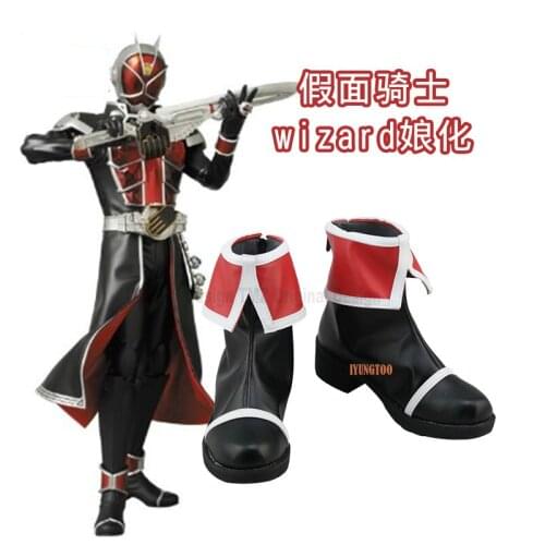 Masked Rider Kamen Rider Wizard Female Anime Shoe Costume Prop Cosplay Shoes Boots