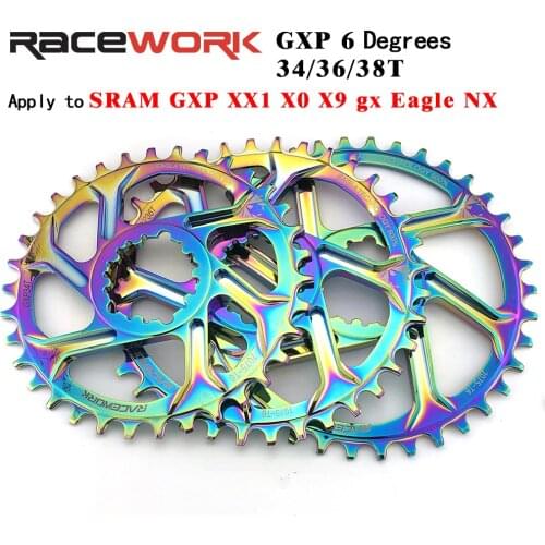 RACEWORK Bicycle positivenegative sprocket single disc GXP 32T 34T 36T 38T single disc for mountain mtb road bikes