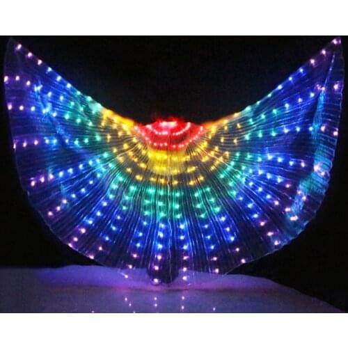 Adult Children Belly Dance Accessories LED Wings Without Adjustable Sticks Bag Performance Props Bellydancing Carnival LED Wings