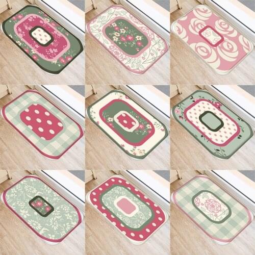 40x60cm Cute Diy Print Floor Mat Bathroom Ground Mat Slip Door Bath Pad Rug Living Room Kitchen Carpet Home Decor