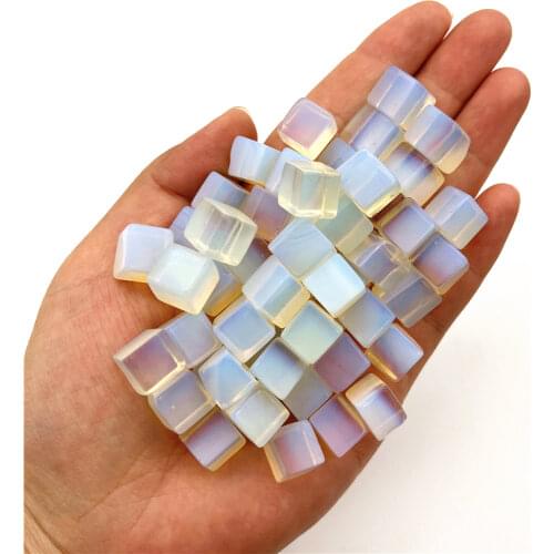 50g Cute Natural Small Cube Opal Crystals Quartz Gravels Stone Minerals Specimen Natural Quartz Crystals