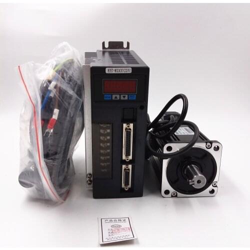 750W NEMA32 AC Servo Motor+ Drive Kit 2.39Nm 220V 3000r/min 80mm 80ST-M02430 for Material Conveying Machine 2 Years Warranty