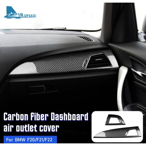 AIRSPEED Carbon Fiber RHD for BMW F20 F21 F22 1 2 Series Accessories Interior Trim Dashboard Panel Cover Sticker Car Styling