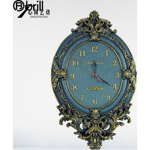 American Fashion Clocks European Vintage Creative Wall Clock Modern Living Room House Decoration Restaurant Mirror Decor