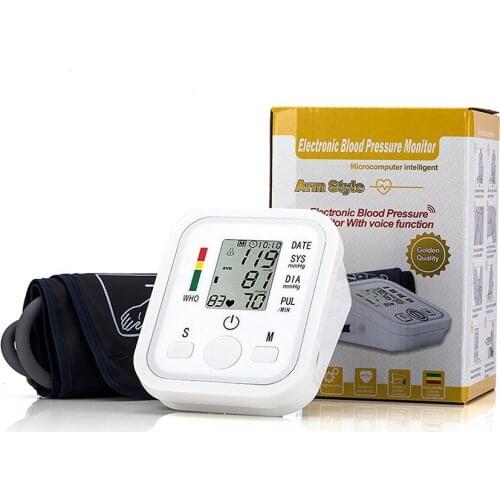 Bautomatic digital upper arm blood pressure monitor heartbeat frequency pulse counter tonometer sphygmomanometer pulsometer