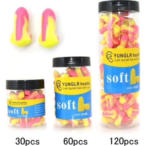 30/60/120 Pcs Earplugs Sleeping Anti Snoring Noise Reduction Earplugs Soft Antinoise Plug Sleeping Foam Antisnoring Ear Plugs