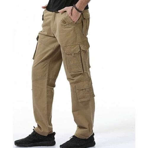 Mens Cargo Pants Casual Pant Multi Pocket Military Overall Men Outdoors Trousers Plus size 28-40