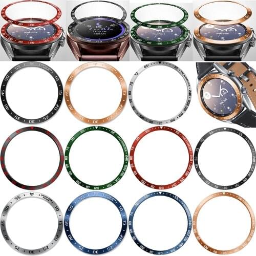 Steel Bezel Ring Cases Cover for Samsung Galaxy Watch 3 45mm 41mm strap Adhesive case Smartwatch Galaxy Watch3 Metal Accessories