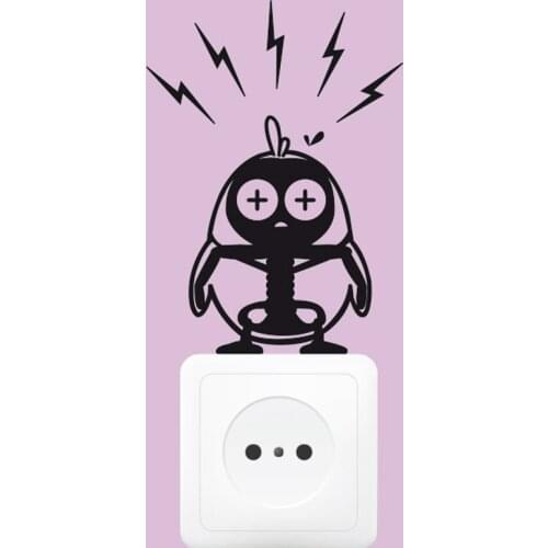 Black switch stickers home decor wallpaper -1352 Penguin Wall Sticker