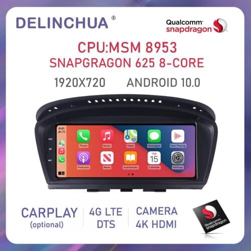 DLC for 5 Series E60/M5/M3/E61/E63/E64/E90/E91/E92/E93 Qualcomm Chip 1920 HD Dsp Eight-Core 4+64G Android GPS Navigation Player