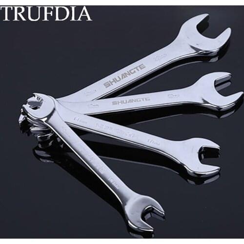 Double-head Metric Open End Lever Hexagonal Mirror Polished Wrench Auto Repair Double-headed Wrench Metal Wrench