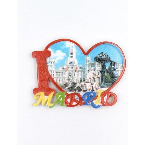 Spain 1st Wave Sevilla Madrid Hot Resin Souvenir Tourism Home Decoration Viewpoints Refrigerator Pasters Magnetic Gifts Fridge