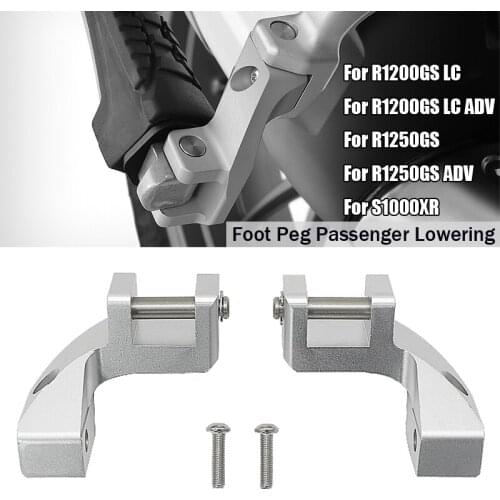 Motorcycle Passenger Footpeg Lowering Kit For BMW R1250GS/Adventure ADV 2019 2020 S1000XR 2015 -2019 R1200GS LC/LC ADV 2013-2018