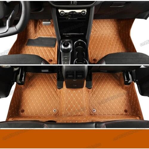 Lsrtw2017 Leather Car Floor Mats for Ford Kuga Escape 2019 2020 Rug Carpet Boot Cover Accessories 2021 5 seats cover auto