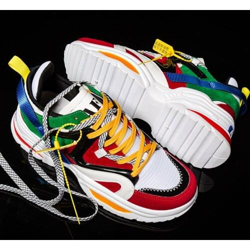 BomKinta Height Increasing Colorful Men Casual Shoes All Seasons Breathable Sneakers Men Mixed Colors Walking Dad Shoes For Male