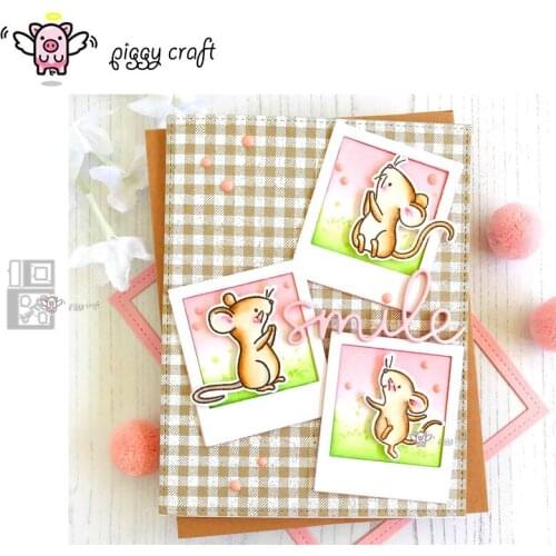 Piggy Craft metal cutting dies cut die mold Photo message frame Scrapbook paper craft knife mould blade punch stencils dies