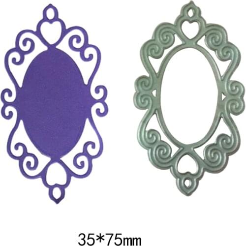 Metal Cutting Dies Creative lace mirror new for card DIY Scrapbooking stencil Paper Craft Album template Dies 3.5*7.5cm