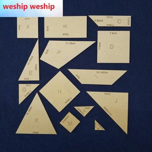 Embroidery kit patchwork Hand account sewing Drawing tools Quilting ruler Acrylic Sashiko design mould Template