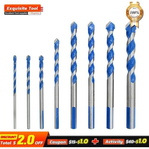 Cemented Carbide Triangular Handle Multifunctional Core Twist Drilling Bits Set Marble Perforator Ceramic Tile Hole Saw Tool